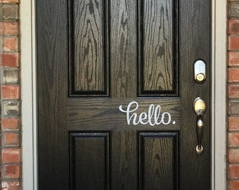 Hello Door Decal Hello Vinyl Decal Front Door Decal Hello Decal Hello Vinyl Lettering Front Door Vinyl Hello Decal Door Vinyl Decal