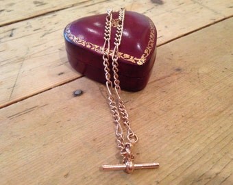 A 9k Rose Gold Victorian Watch Chain