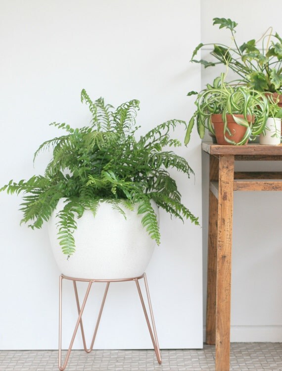 Copper Metal Wire Plant Stand MidCentury Inspired by WirelyHome