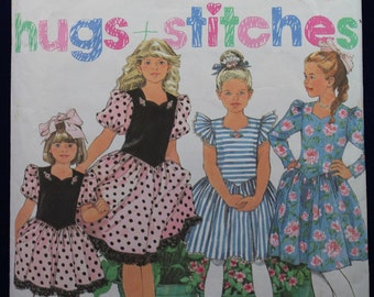 Sewing Pattern for a Child's Party Dresses for Age 7-14 - Simplicity 7077