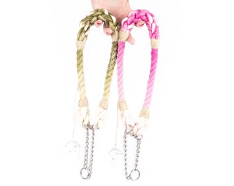 Martingale Collar, Dog Collar, Rope Martingal Collar, 1 Coloured Half-Choke Collar, Ombre Rope Collar