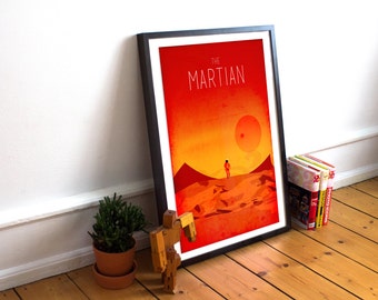 The Martian Minimalist Movie Poster - Alternative Poster - Mark Watney - Andy Weir - Matt Damon (Available in many sizes)