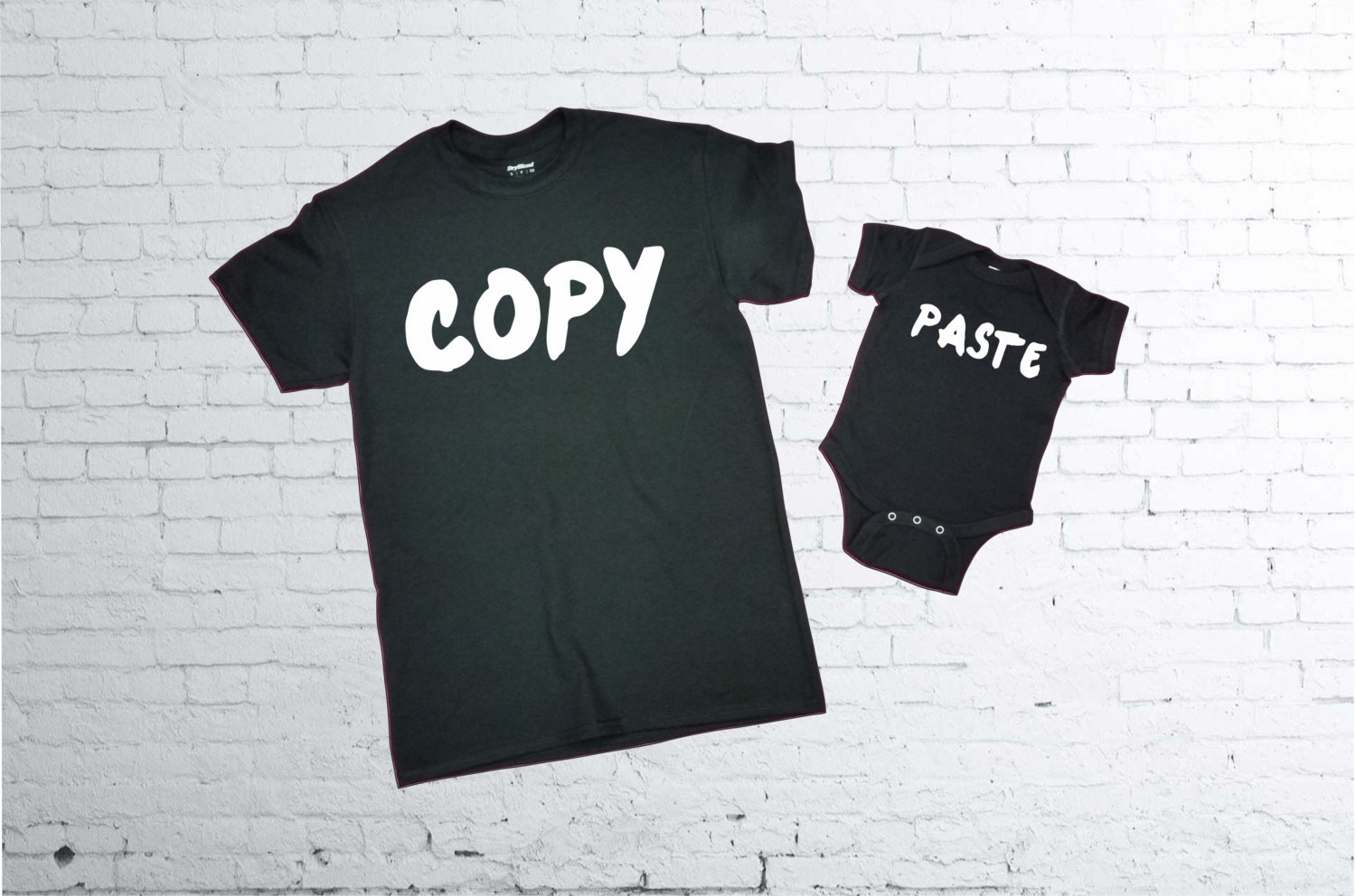 Copy Paste T-shirts. Copy Tshirt. Paste baby body suit. Father