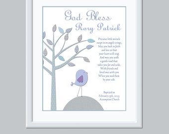 Baby Boy Baptism Gift - Personalized Baptism Gift - Baptism Keepsake - Baby Dedication Gift - Baptism Print - Printable Christening Gift