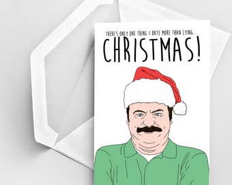 ron swanson card etsy ron swanson card etsy