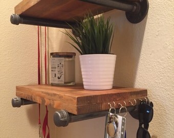 Industrial Pipe Shelving Bracket (PAIR) - Farmhouse Decor - Modern Shelving - Pipe Furniture - Rustic Floating Shelf