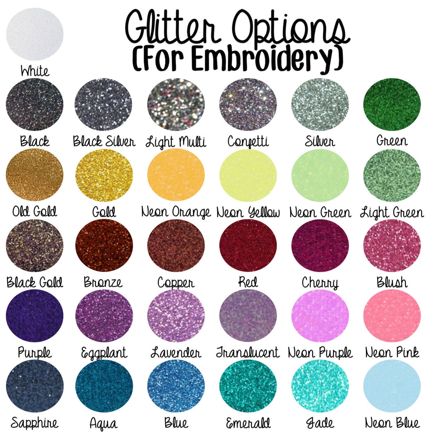HTV Glitter Option