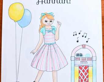 Items similar to American Girl Doll Lea Clark Inspired Handmade Coloring Page  Instant Download 