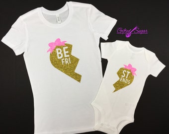 Mommy and Me shirts, Best Friends, Sisters, Mother and Daughter Glitter Tshirt, Long sleeve Available, Valentine's Day,Mother's Day,Birthday