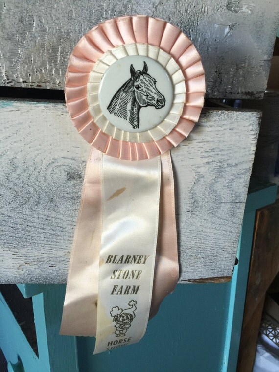 Vintage Horse Show Ribbon Pink Award Ribbon Equestrian
