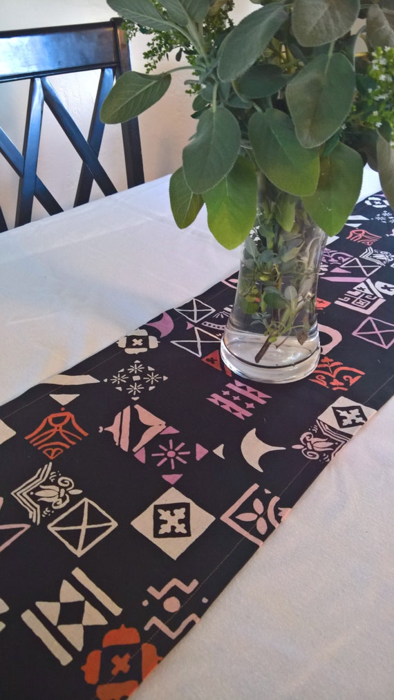 Black Table Runner Black and Pink Table Runner Black Modern