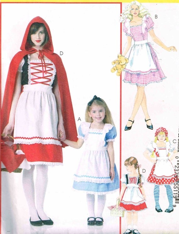 Misses Girls Little Red Riding Hood Sewing Pattern Cape