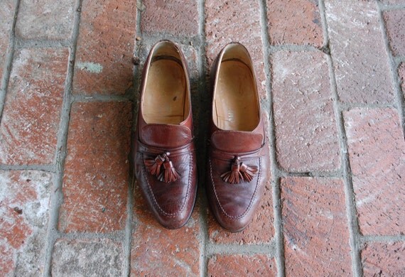 vintage mens 7 5 salvatore ferragamo slip on loafers tassel vintage mens 7 5 salvatore ferragamo slip on loafers tassel