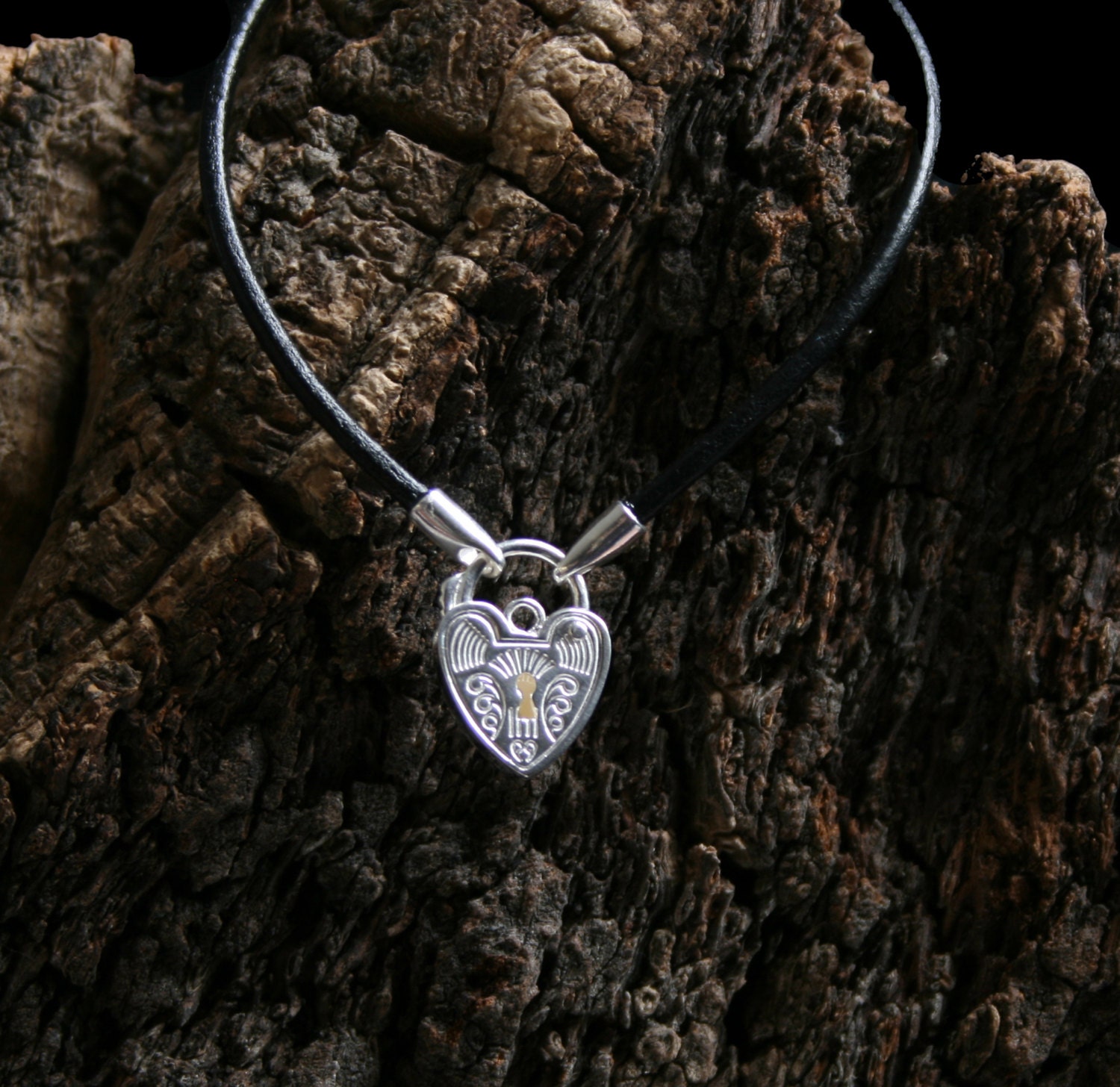 Permanently locking Day Collar / Slave Necklace. Sterling