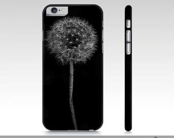 Dandelion iPhone Case For iPhone 6 and iPhone 6s, Black And White Dandelion Art Case For iPhone 6, Nature Art Phone Case, iPhone 6,
