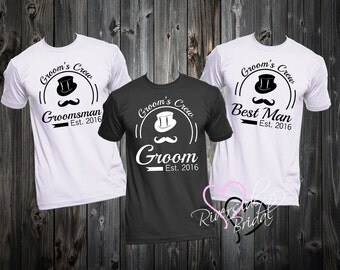 Bachelor Party Shirts, Groom's Crew Tshirts, Bridal Party Shirts, Groomsmen T-Shirts, Custom Groomsmen Shirts, Wedding Party Shirts
