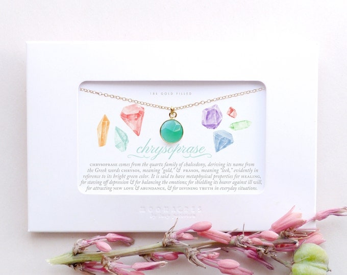Chrysoprase | Healing Spiritual Protection Greeting Card Birthday Graduation Long Distance Miss You Gift Friend Sister Bestfriend Co Worker