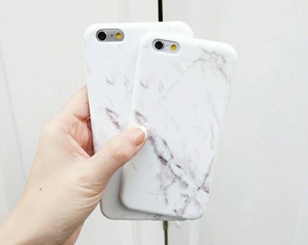 Wrap Around Pattern White Marble Phone Case Protective Bendy Silicone For IPhone 7 7 plus 6 6s 5 5s and IPhone 6 Plus