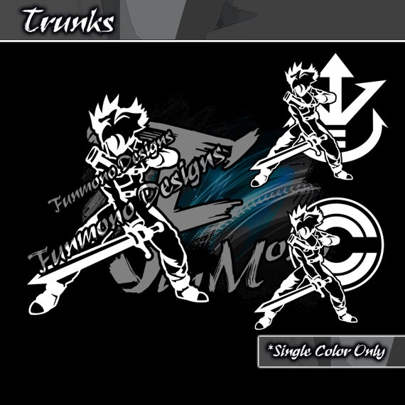 Trunks Vinyl Decal Dragon Ball Z Series by Funmono714 on Etsy
