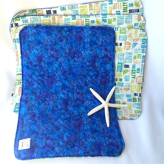 Quilted placemats Nautical placemats Fabric placemats
