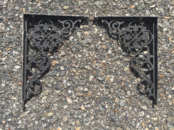 Small Antique Shelf Brackets Victorian Decorative Floral Small Antique Shelf Brackets Victorian Decorative Floral