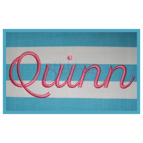 Quinn Embroidery Font Set .5 1 1.5 2 2.5