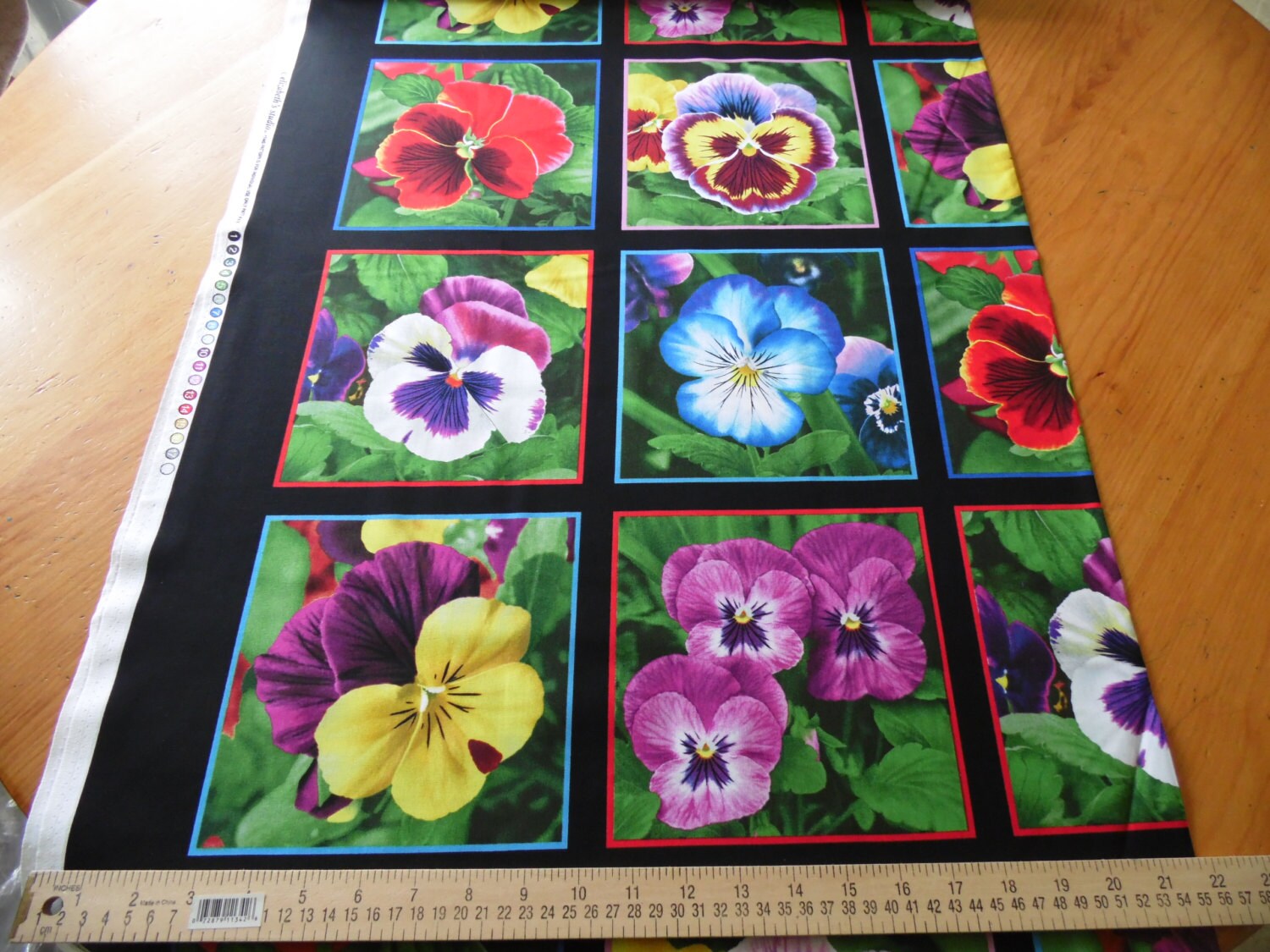 Elizabeth Studio Fabric Lovely Pansies by CatsNicheNStitch