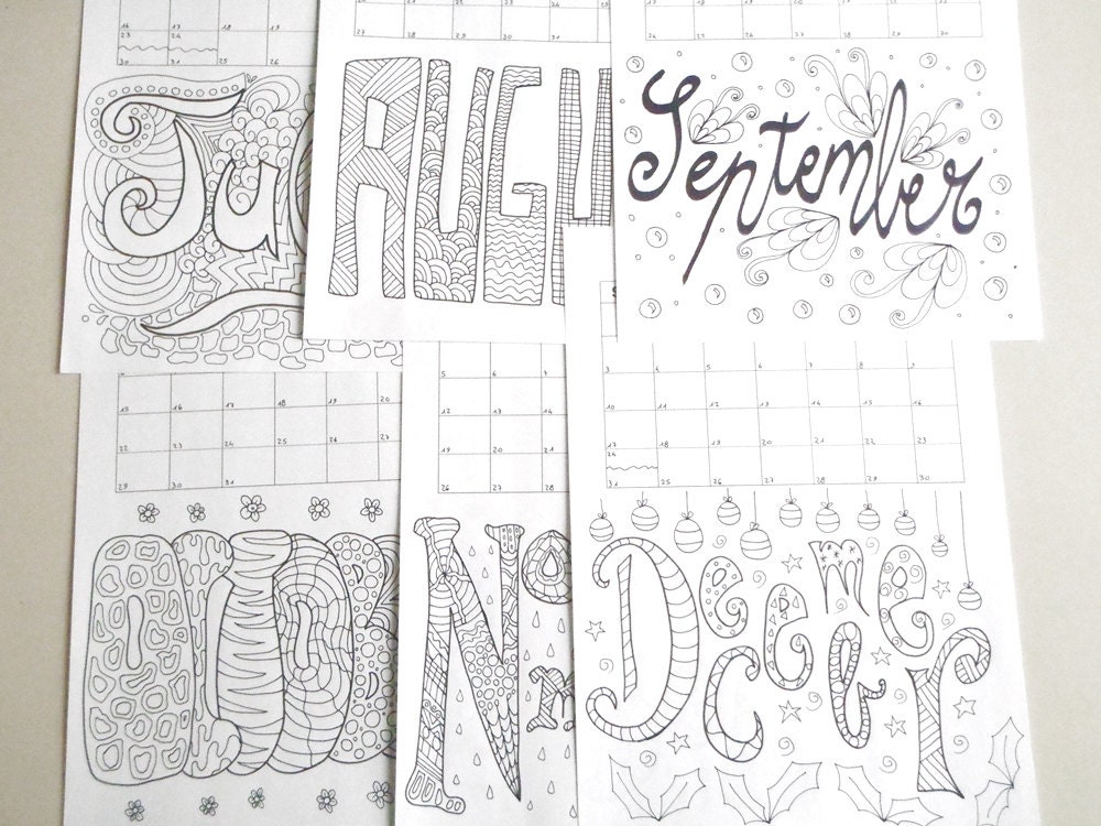 coloring wall calendar 2017 adult kids school teaching agenda