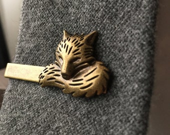Stocking Stuffer Groomsmen Tie Clips Mens Accessories Fox Tie Clip - Tie Clips Men Gift Ideas For Men - Fox Jewelry - Tie Clip - Dire Wolf