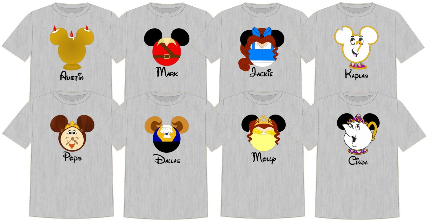 Disney Shirt BEAUTY and THE BEAST Disney Vacation Group Shirts