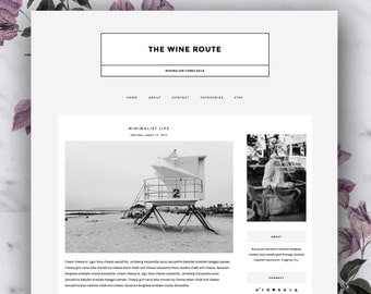SALE Responsive Premade Blogger Template - The Wine Route