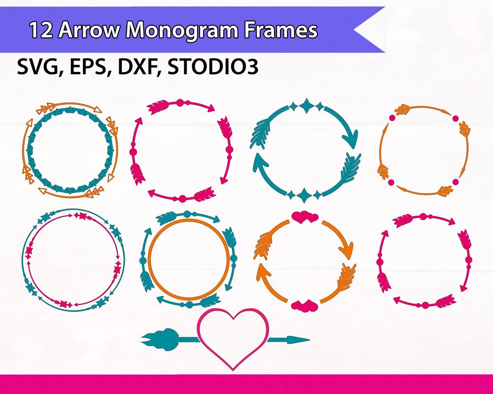 Download Arrow Circle Frame Arrow Monogram Frames Circle Arrows Svg