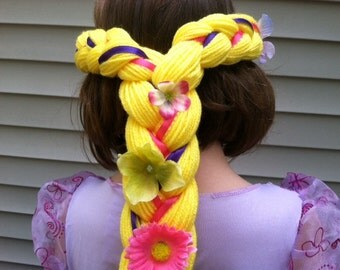 Rapunzel Hair, Rapunzel braid, Rapunzel dress up, Princess costume, Rapunzel birthday, Rapunzel costume, Princess braid, Yarn Braid, Girls