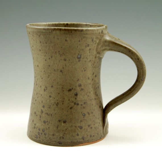 Handmade Stoneware Mug Rustic Turquoise Blue by LisaBloomPottery