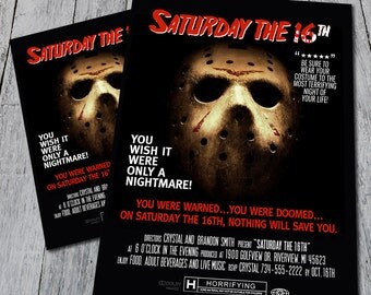 Friday the 13th Themed Halloween Invite (Digital)