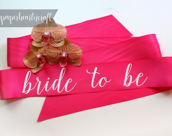 Custom Sash, Bride To Be Sash, Future Mrs. Sash, Bachelorette Sash, Mommy To Be Sash, Bridal Party Sash, Hot Pink Sash