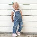 Piece of My Heart Overalls- Farm Fresh Denim Overalls for Baby Girls and Toddler Gils- Distressed Heart Overalls, Overalls with Hearts