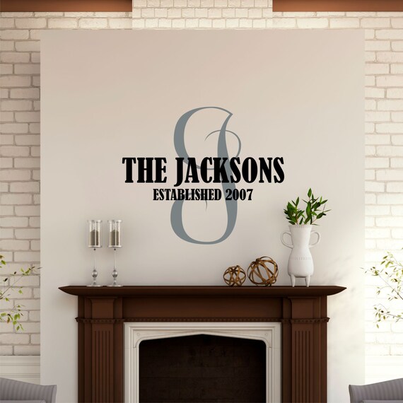 Personalized Name Wall Decal Last Name Decal Family
