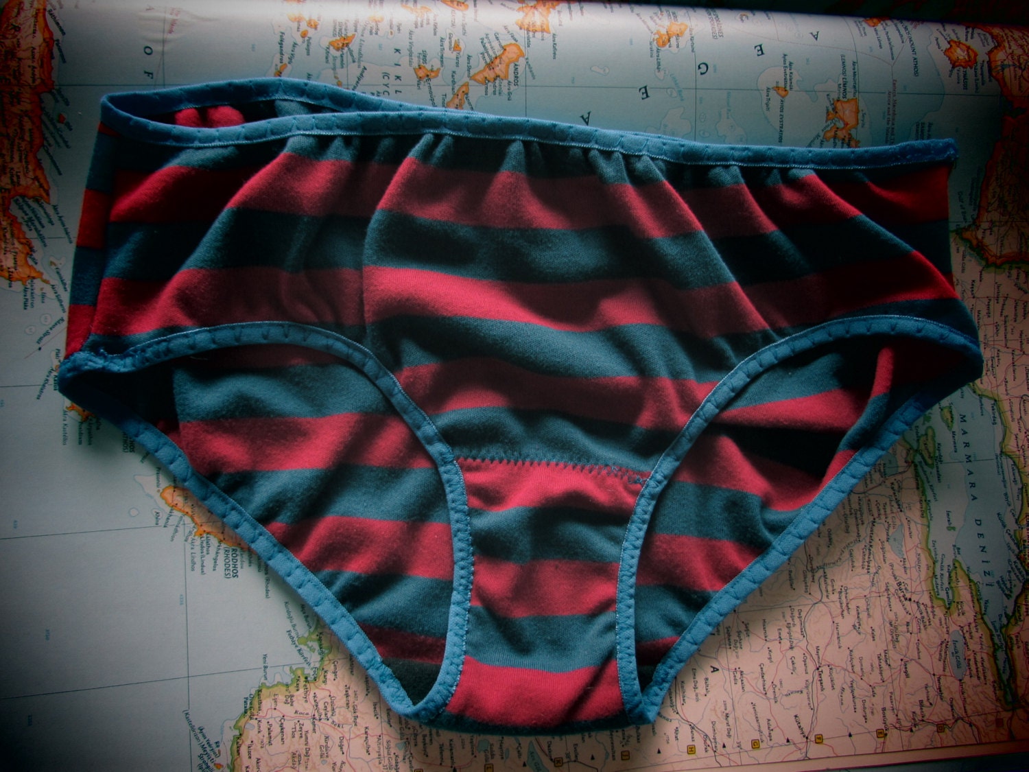 Simple stripe Stain Proof Period Panties by DamselsDelight on Etsy