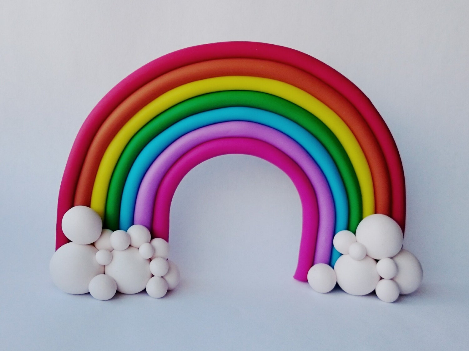 Rainbow Cake Topper By HugsandSparkles On Etsy