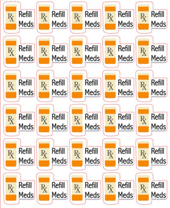 Medication Refill Sticker