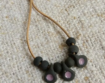 Necklace to Blythe doll. Malow / pendant for dolls Blythe.Malva