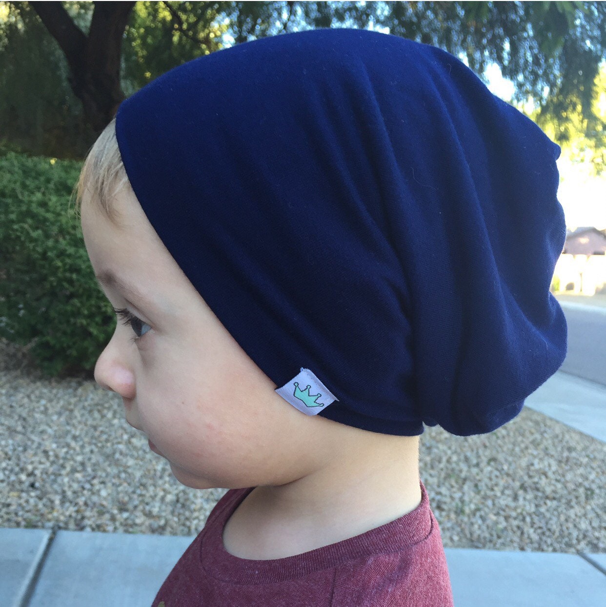 Baby slouchy beanie/ Toddler beanie/ Baby beanie/ Navy hipster