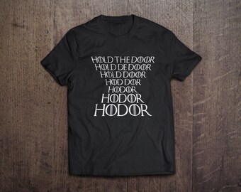 HOLD THE DOOR - Mens T-Shirt - all sizes available - vintage hodor stark warg game the north remembers winterfell bran stark tee