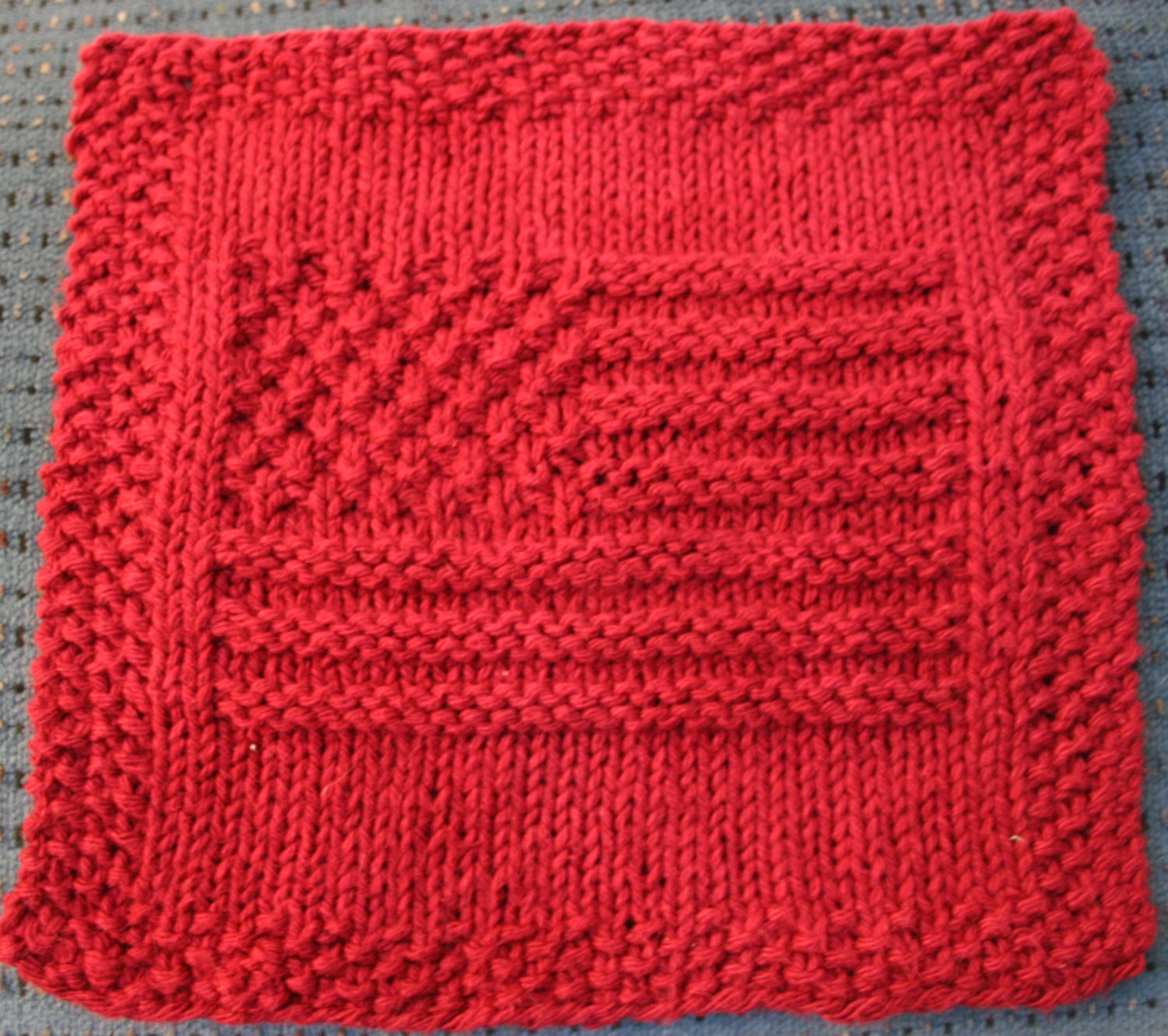 American Flag Knit Dishcloth Pattern Only PDF Digital