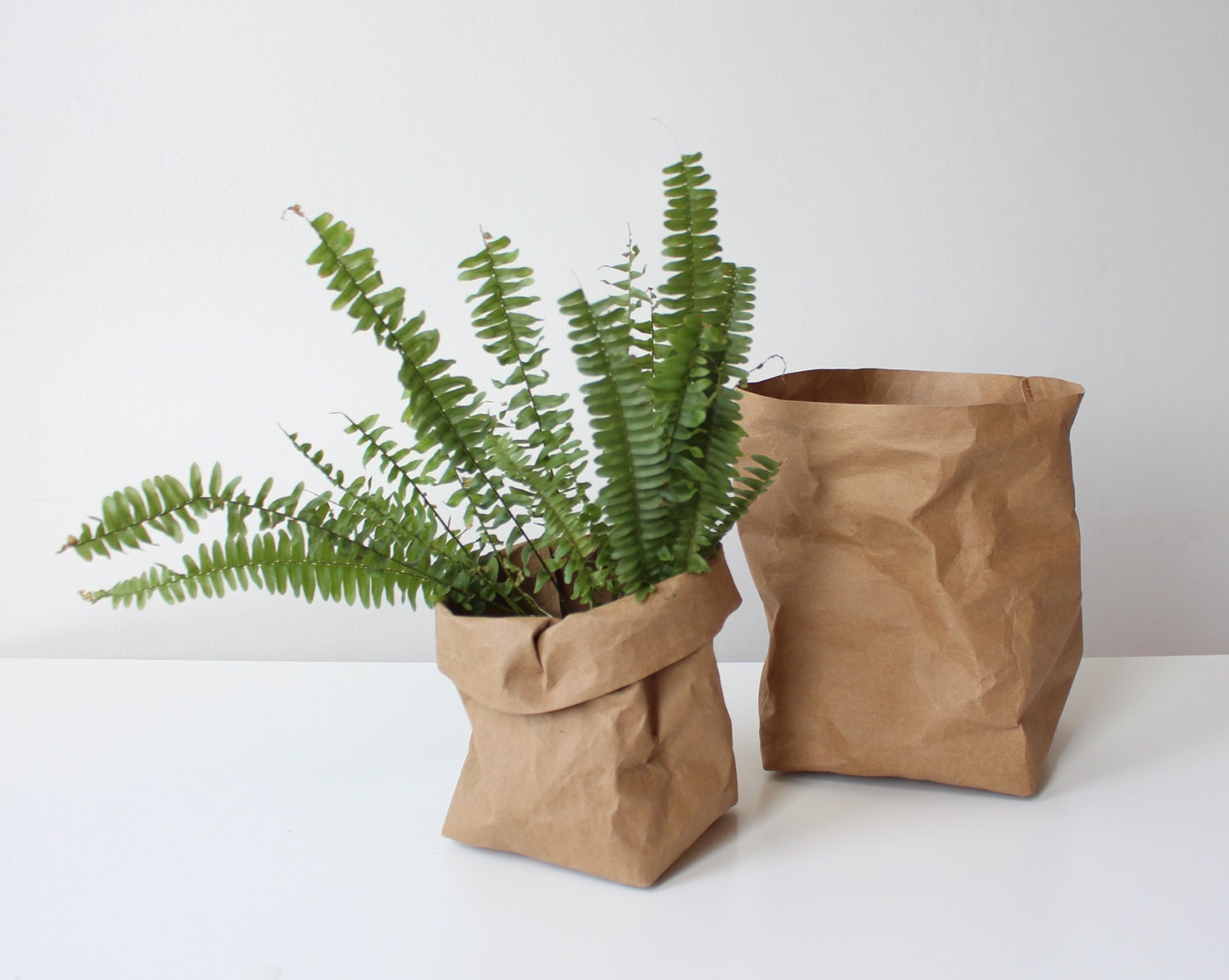 Brown Kraft Paper bag washable paper storage bag basket