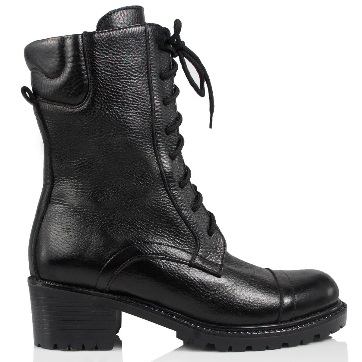 Leather Lace-up Boots