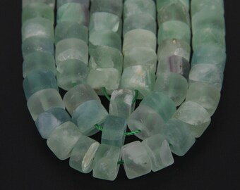 Matte Natural Fluorite gemstone heishi rondelle loose beads,Raw Disc Pedant jewelry,Approx 51pcs strand,6-8x12mm