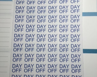 Day Off Planner Stickers - 60 Stickers