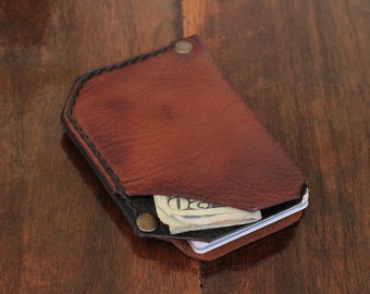 Leather front pocket wallet | Etsy
